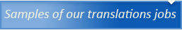 Samples of our translation jobs
